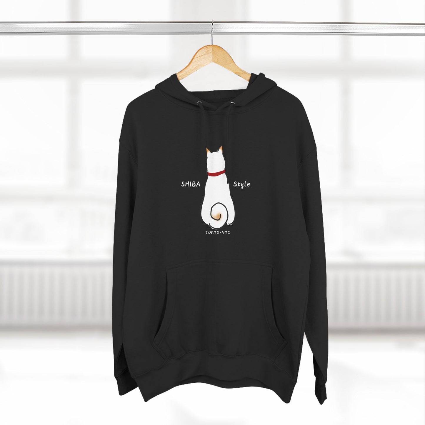 Fleece Hoodie (CREAM SHIBA Style logo)