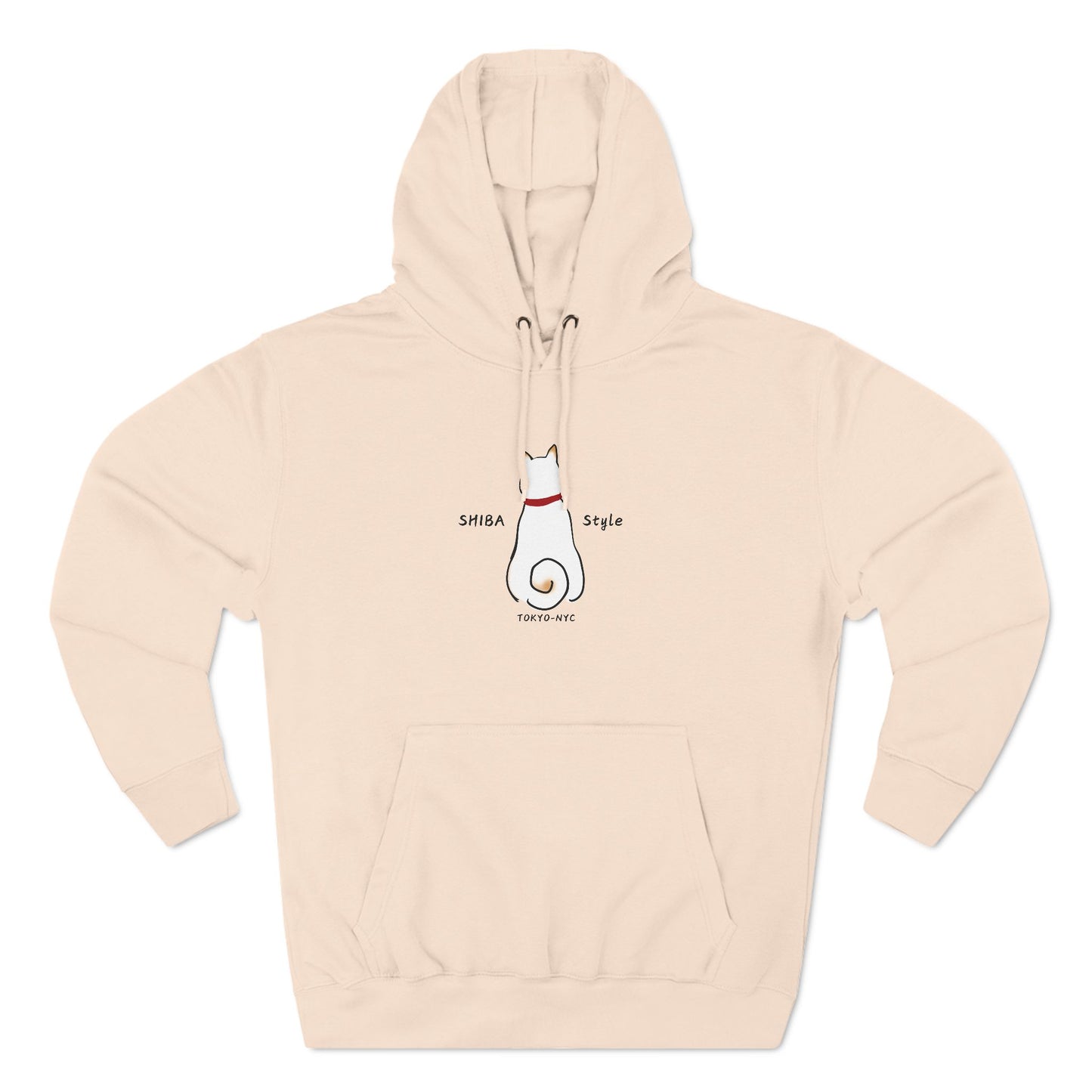 Fleece Hoodie (CREAM SHIBA Style logo)