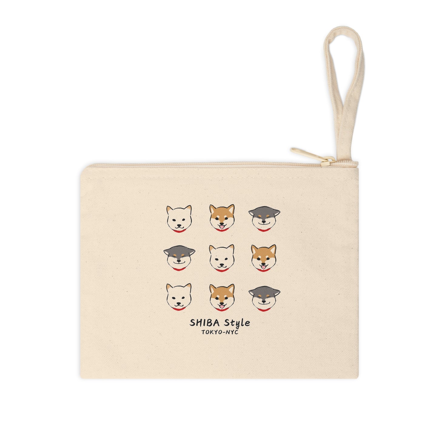 Accessory Zipper Pouch (Shiba Faces)