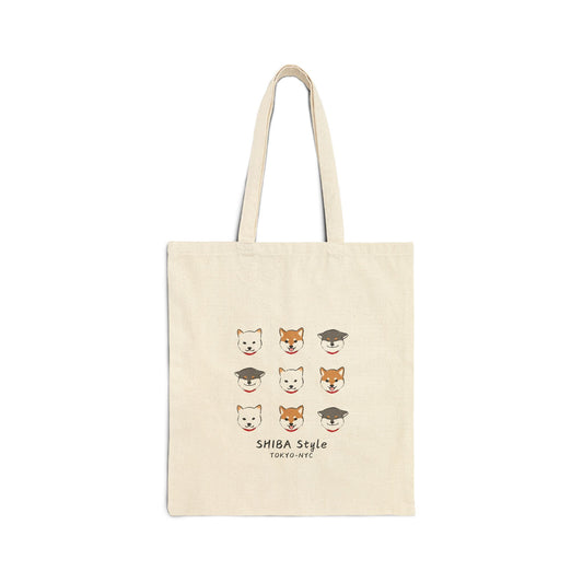 Cotton Canvas Tote Bag (SHIBA Faces)