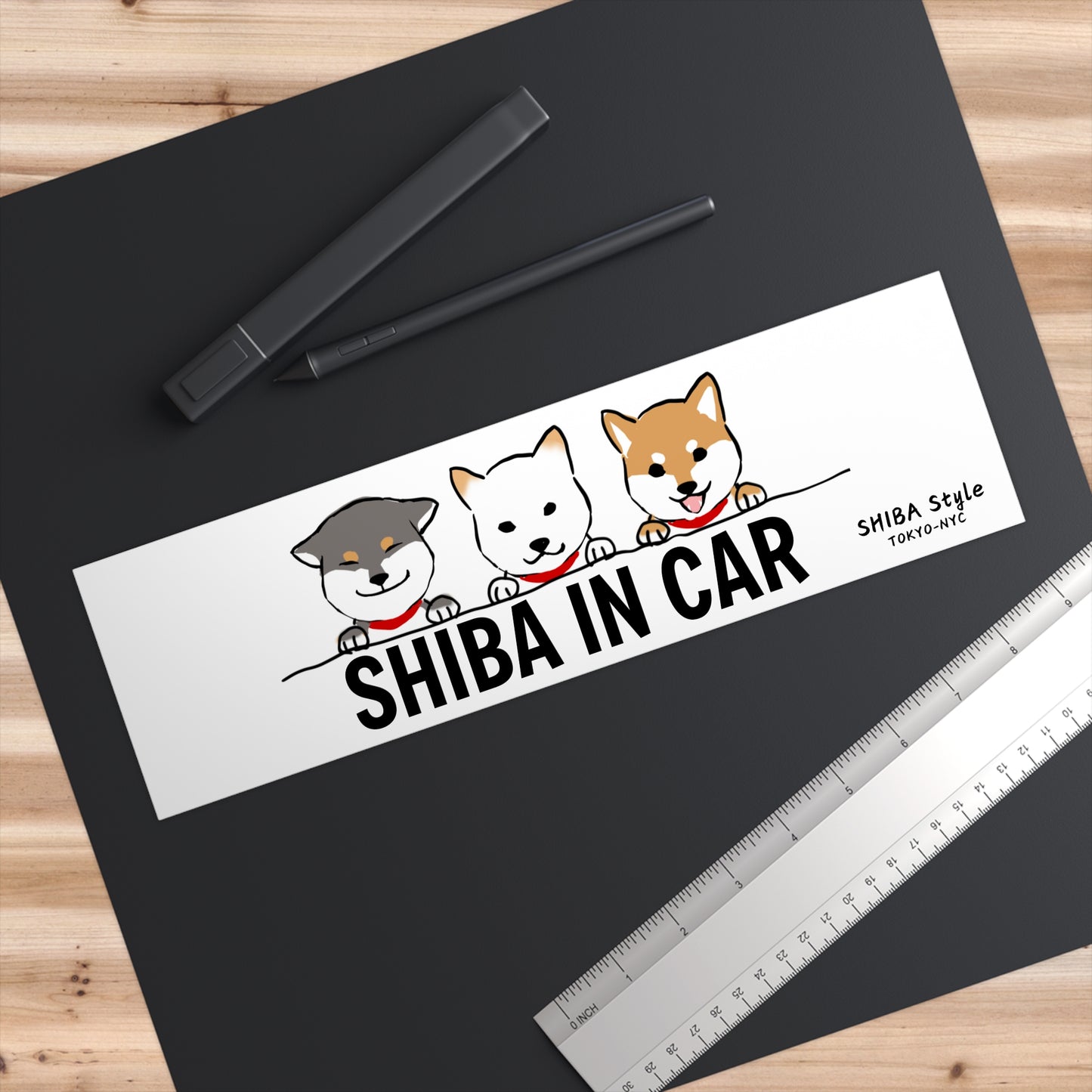 Bumper Stickers (Tri-color shibas)