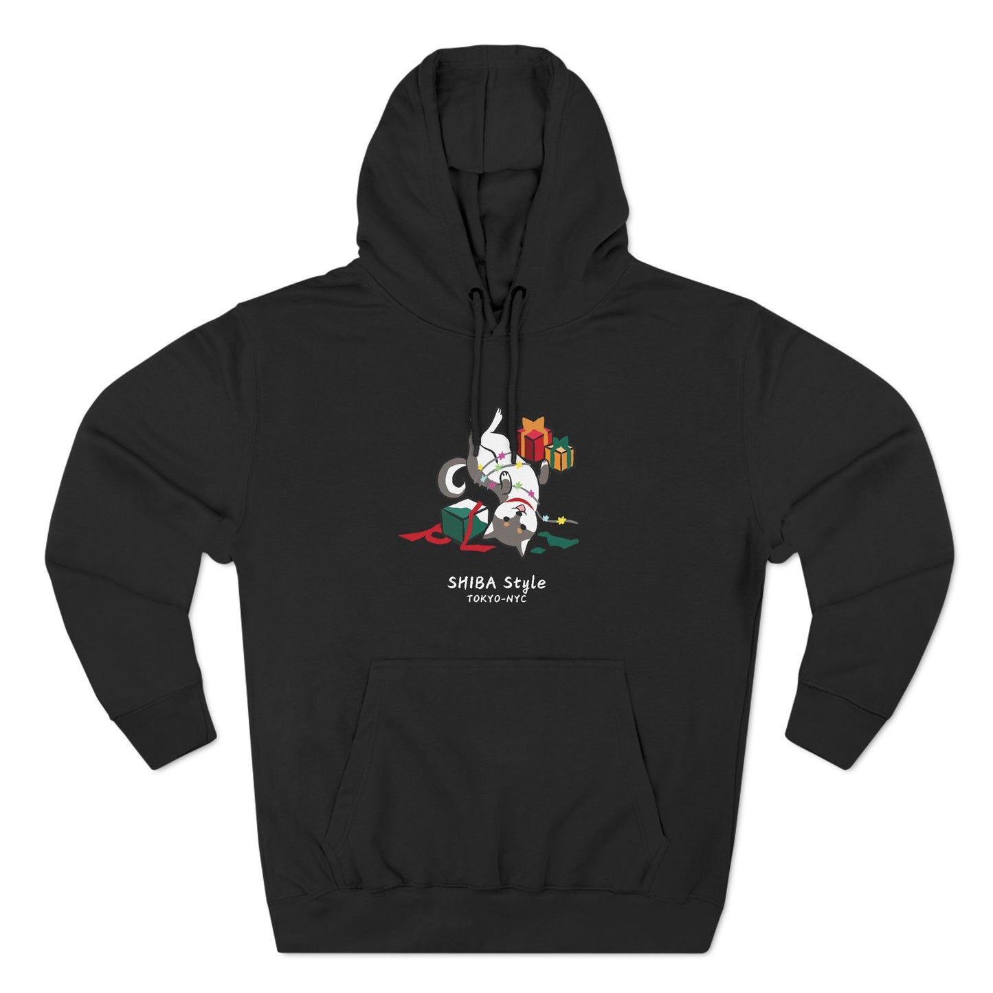 Fleece Hoodie (Holiday Edition Black Shiba)