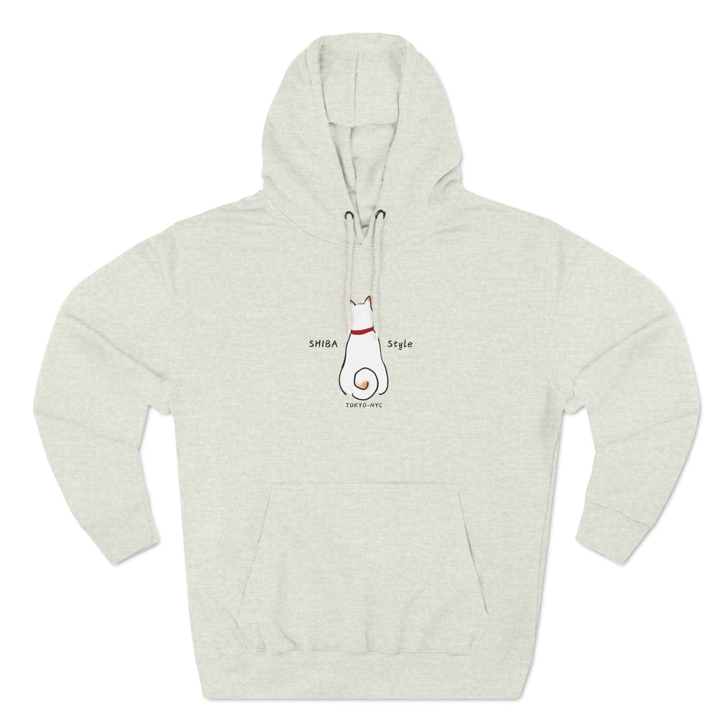 Fleece Hoodie (CREAM SHIBA Style logo)