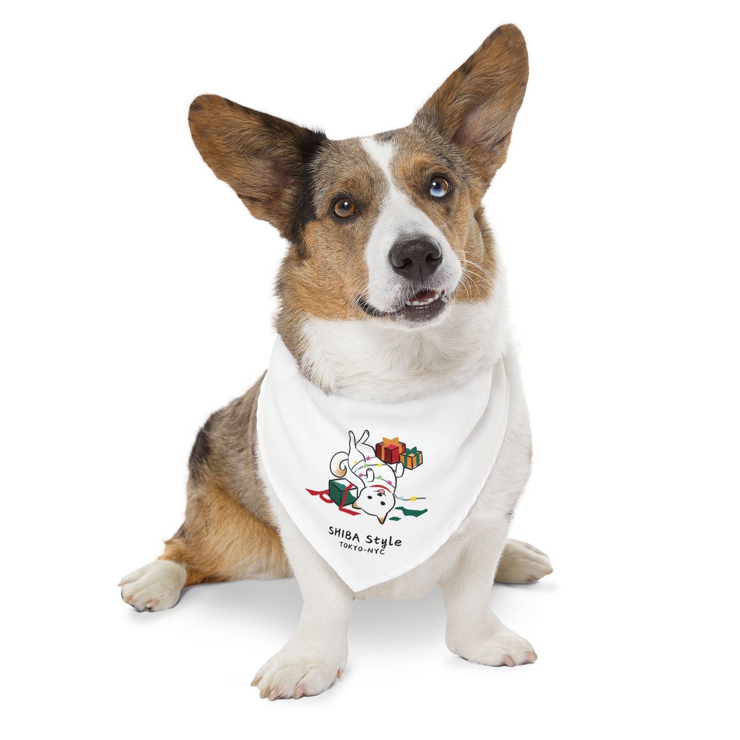 Pet Bandana Collar (Holiday Collection Cream Shiba)