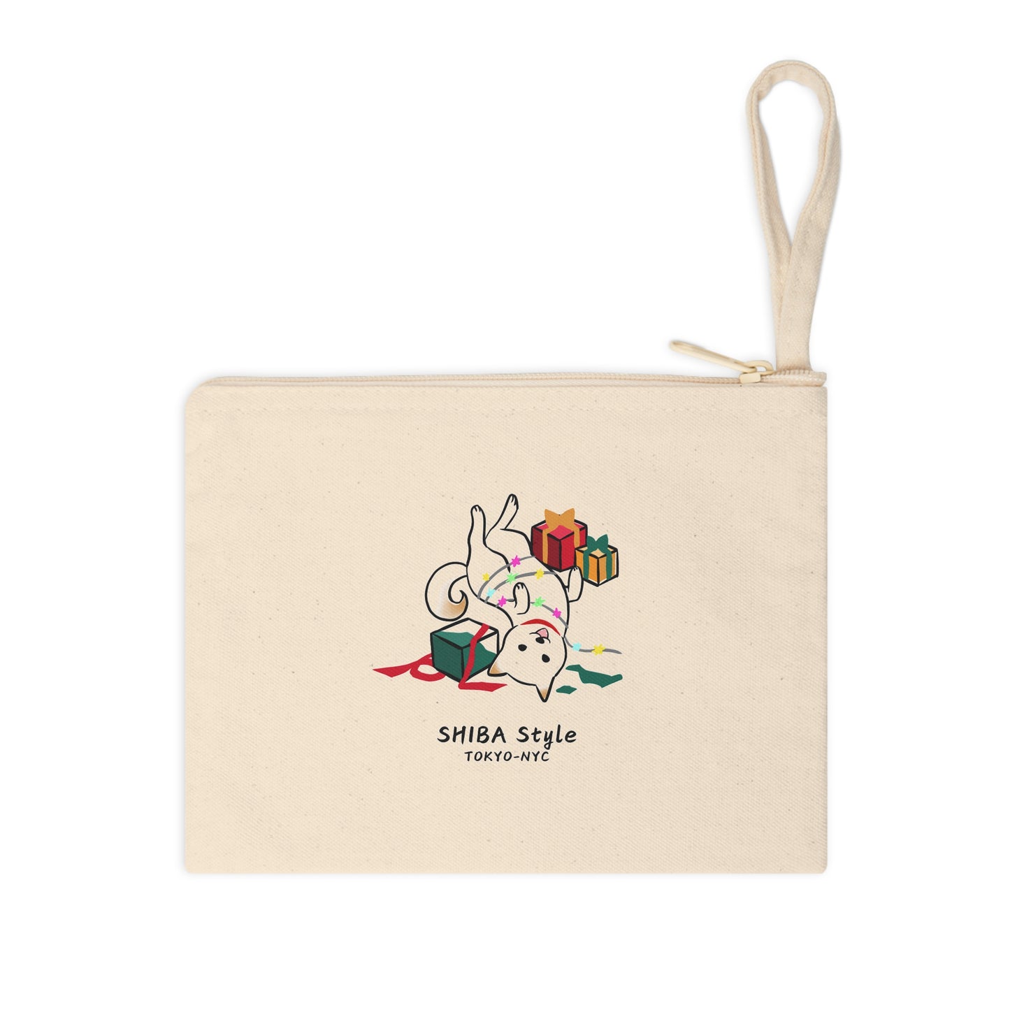 Accessory Zipper Pouch (Holiday Edition Cream SHIBA)