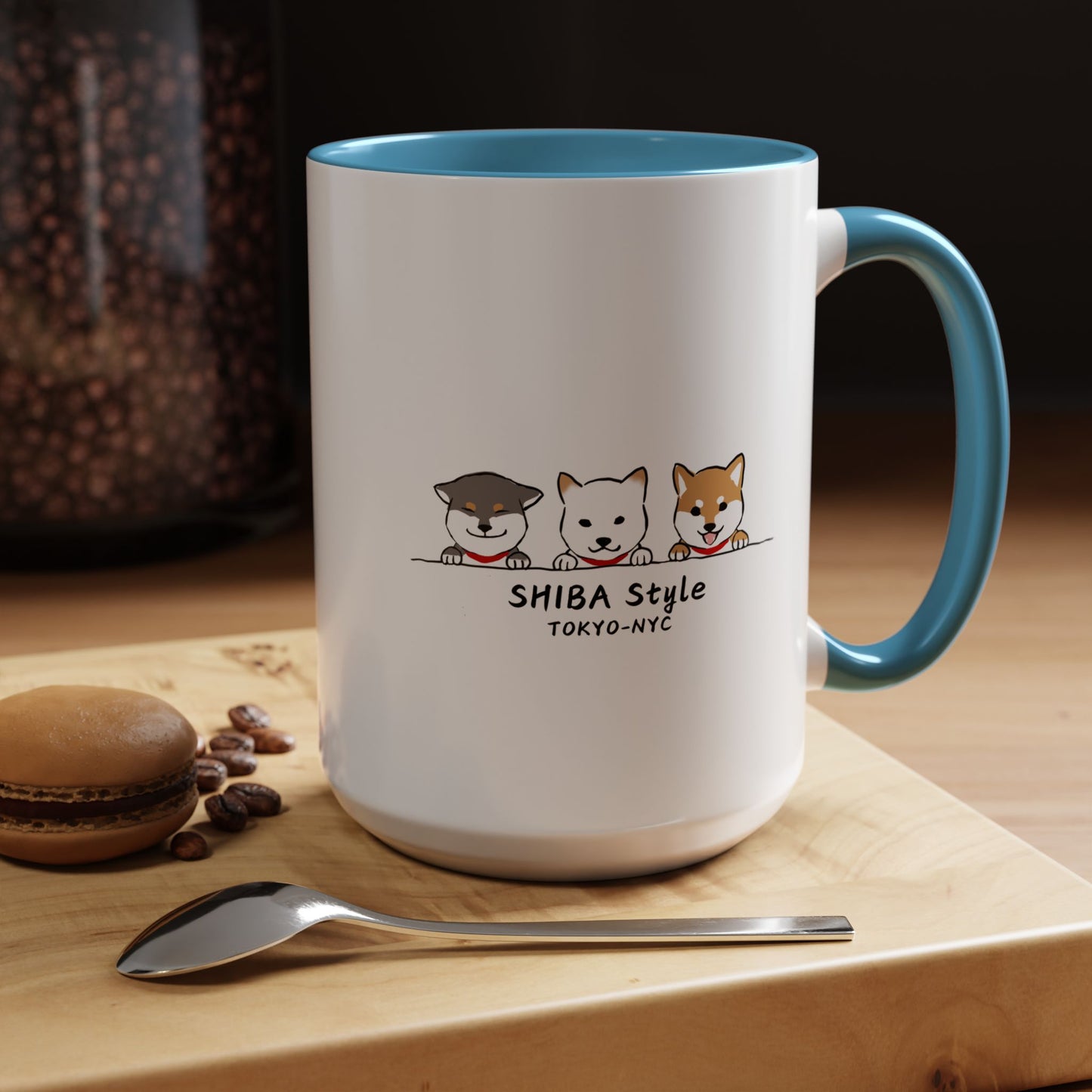 Mug (Tri-color shibas)