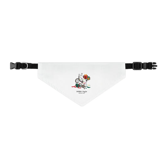 Pet Bandana Collar (Holiday Collection Black Shiba)