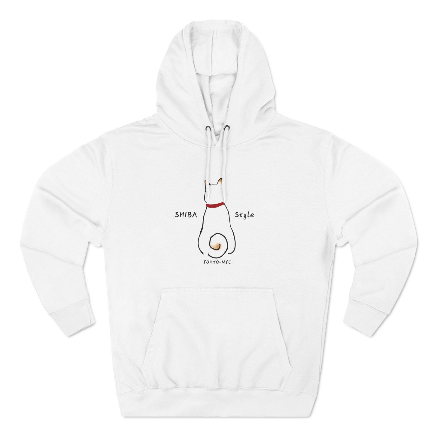 Fleece Hoodie (CREAM SHIBA Style logo)