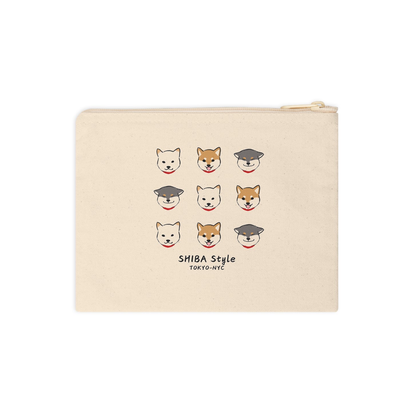 Accessory Zipper Pouch (Shiba Faces)