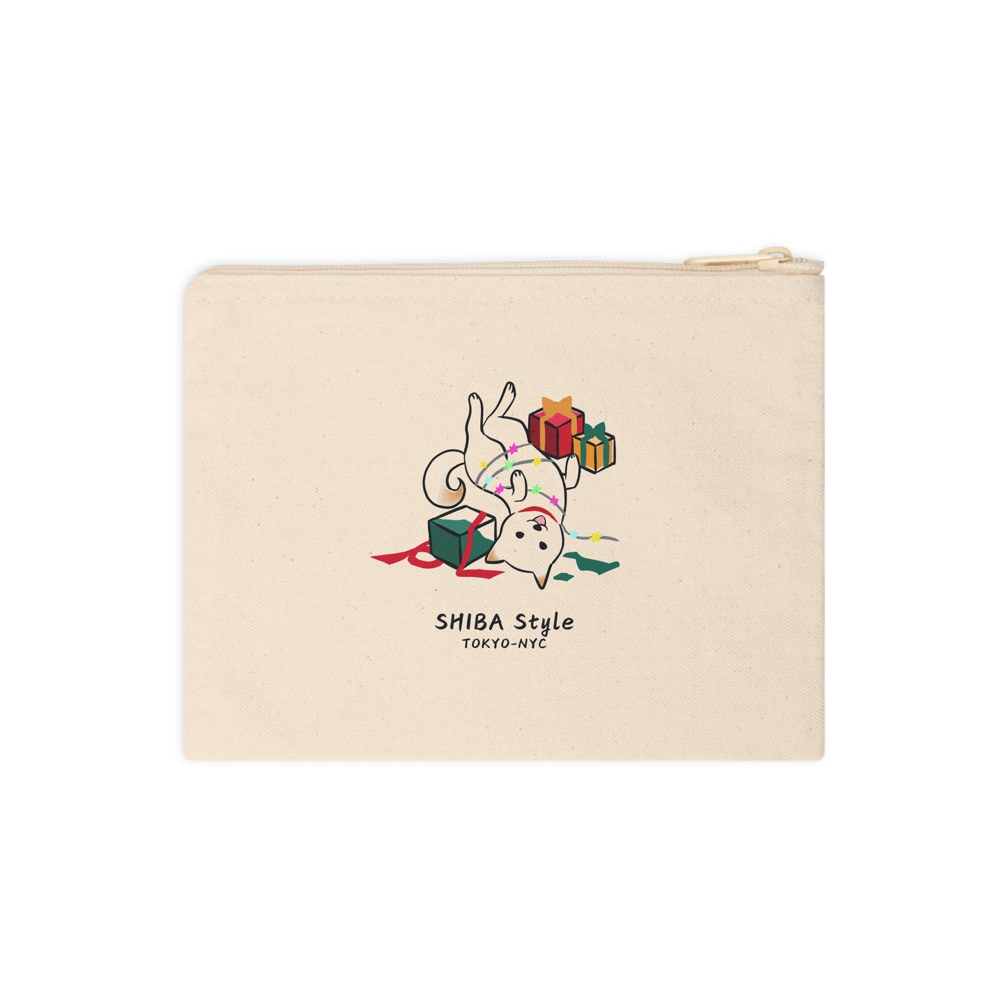 Accessory Zipper Pouch (Holiday Edition Cream SHIBA)