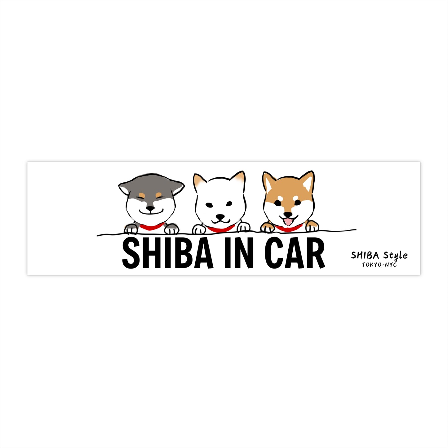 Bumper Stickers (Tri-color shibas)